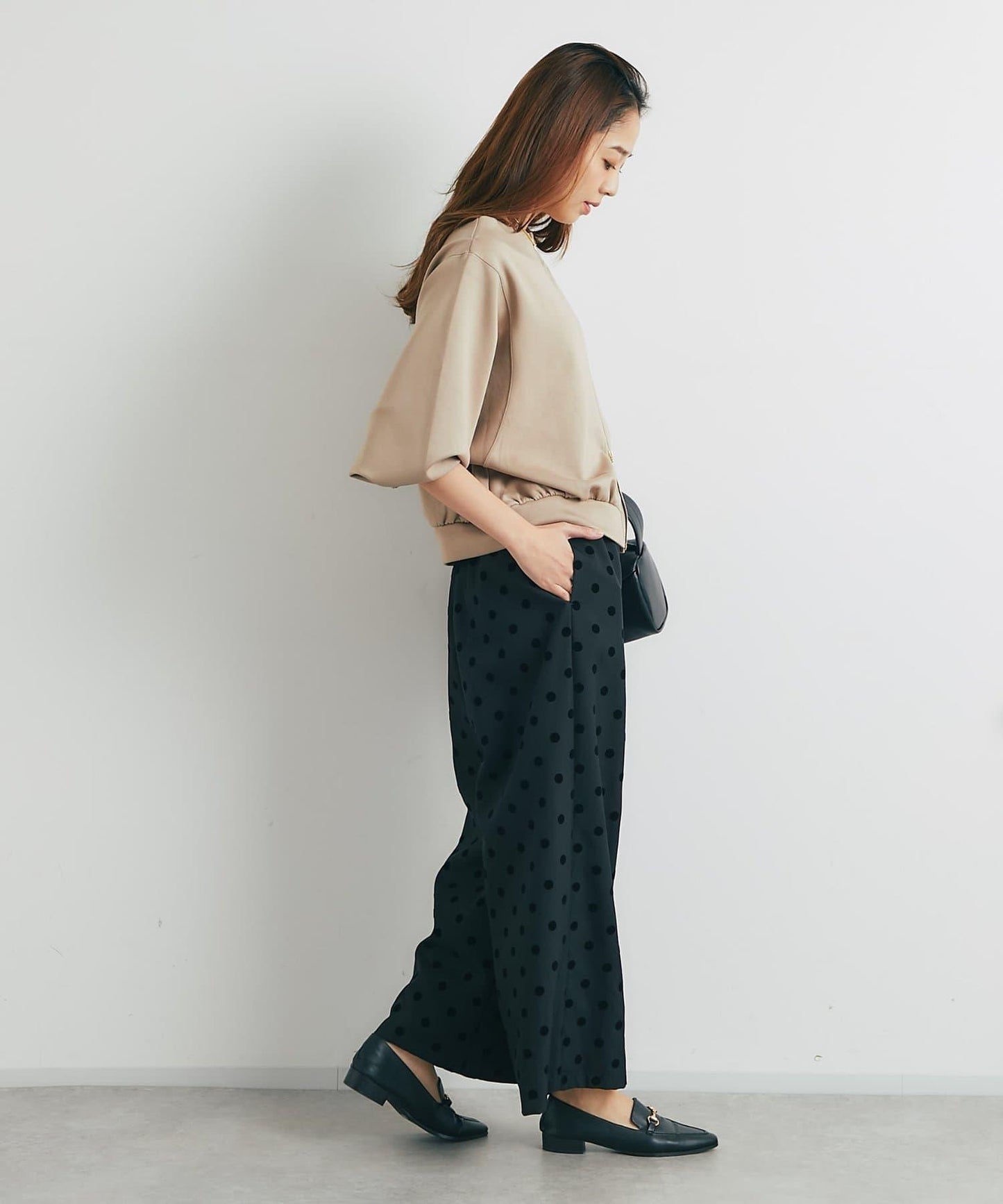 2WAY刺繡拉鍊套頭衫