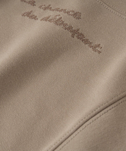 2WAY刺繡拉鍊套頭衫