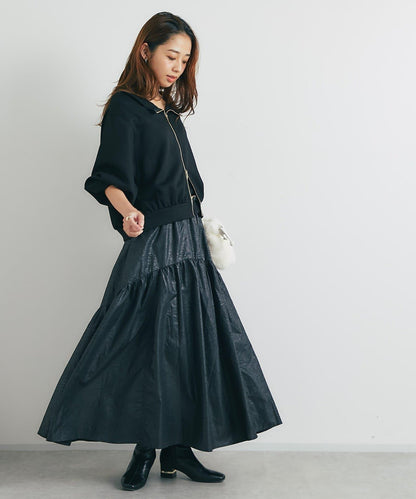 2WAY刺繡拉鍊套頭衫