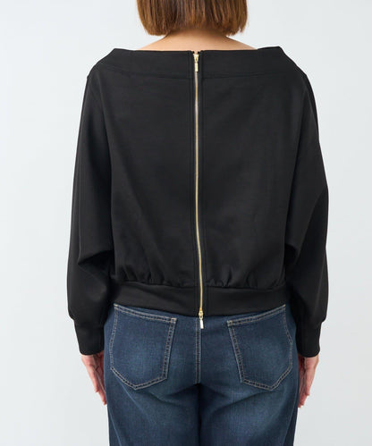 2WAY刺繡拉鍊套頭衫