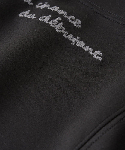 2WAY刺繡拉鍊套頭衫