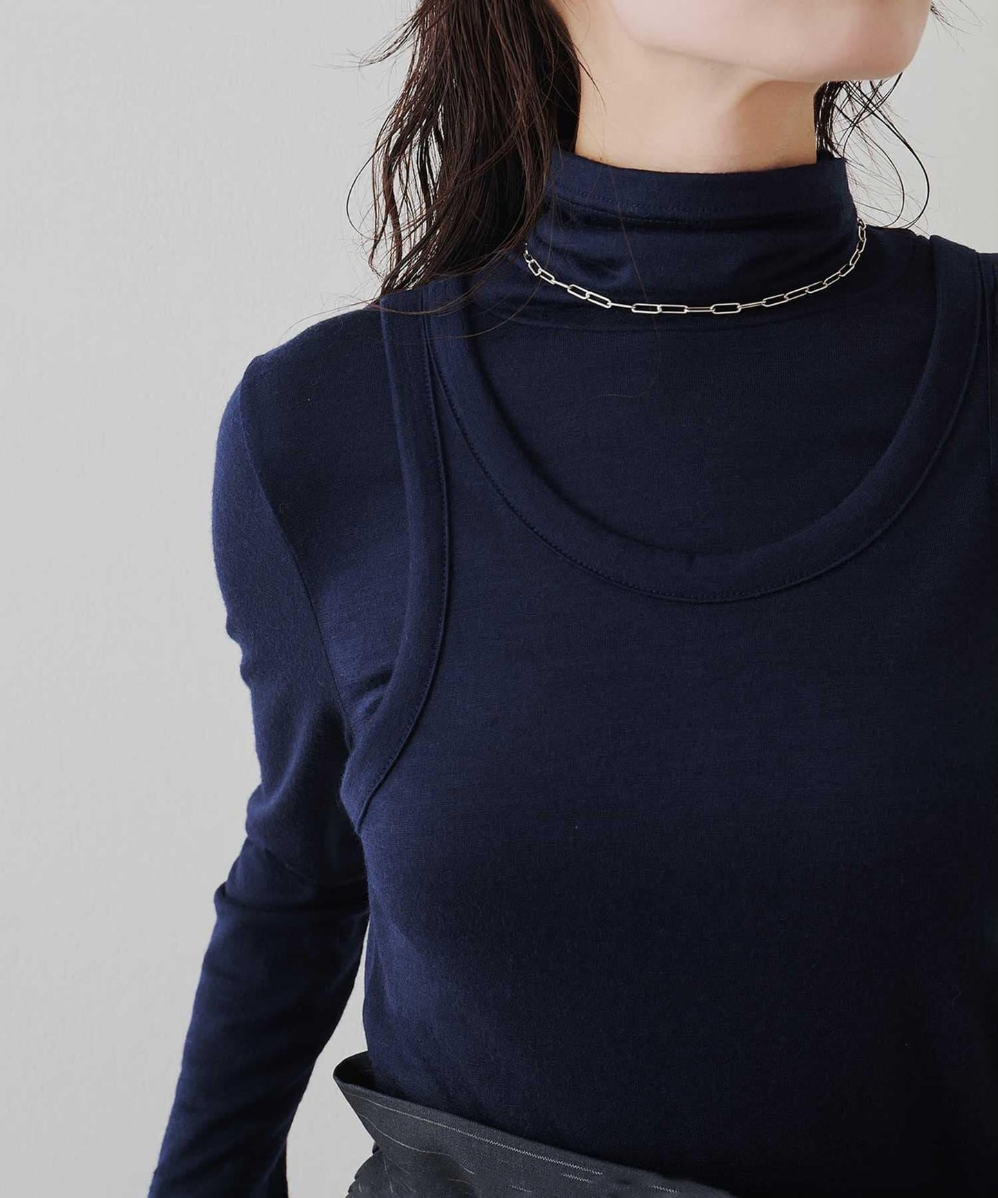 高領無袖套頭衫