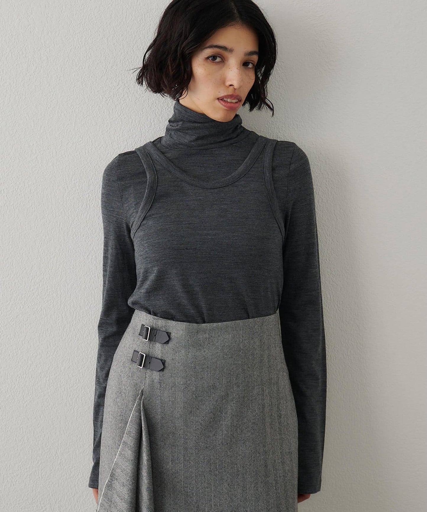 高領無袖套頭衫