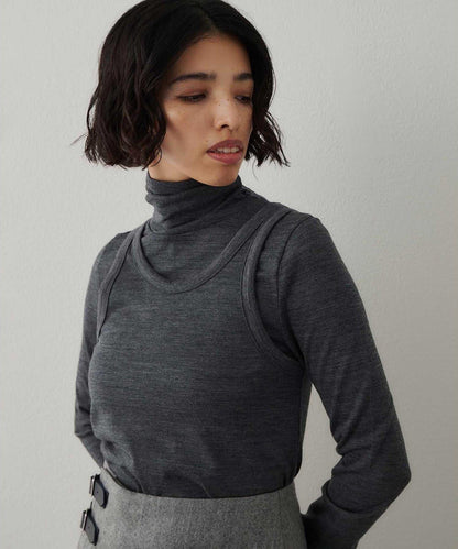 高領無袖套頭衫