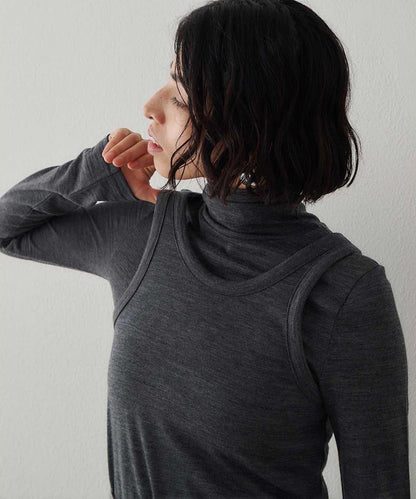 高領無袖套頭衫