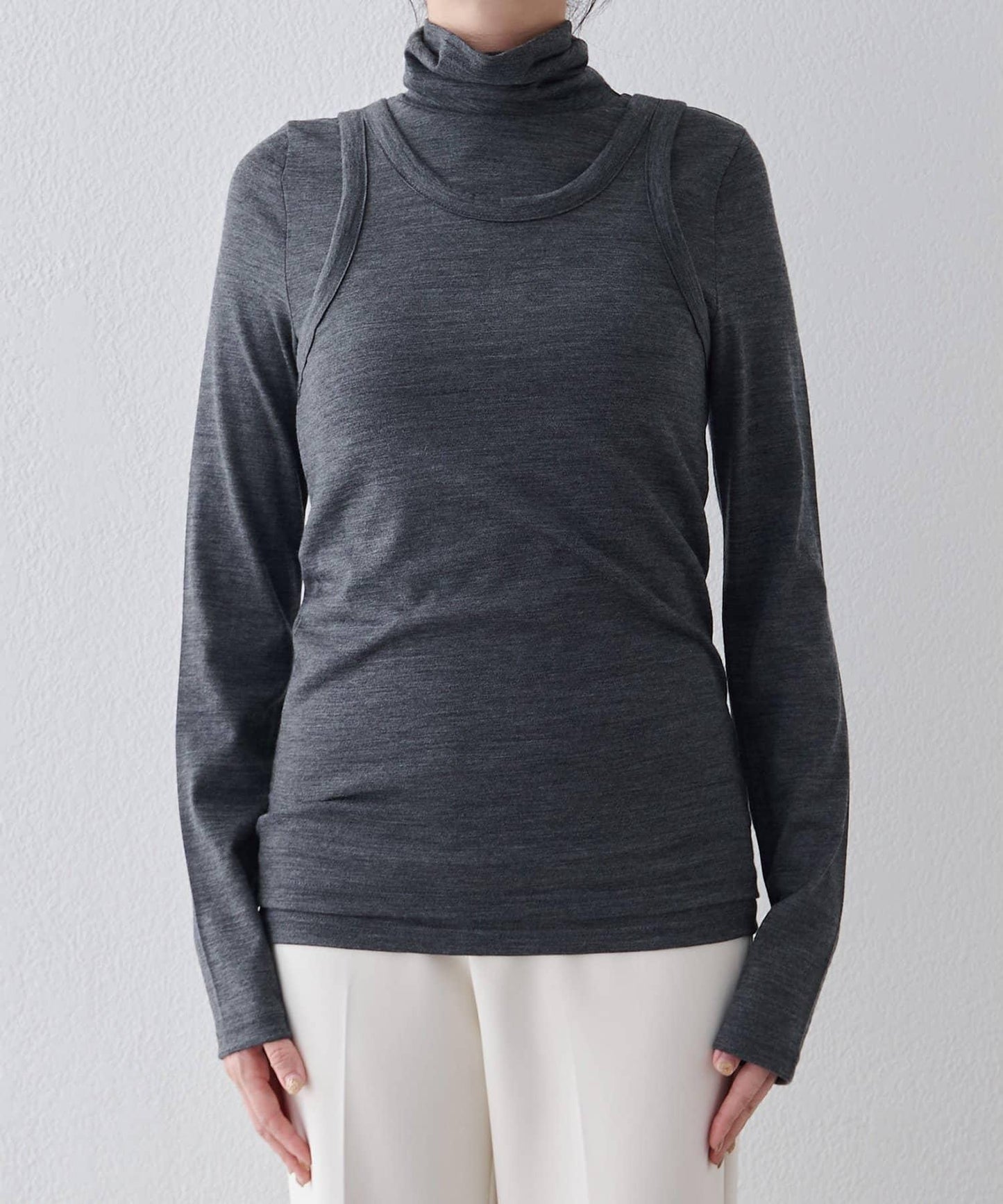 高領無袖套頭衫