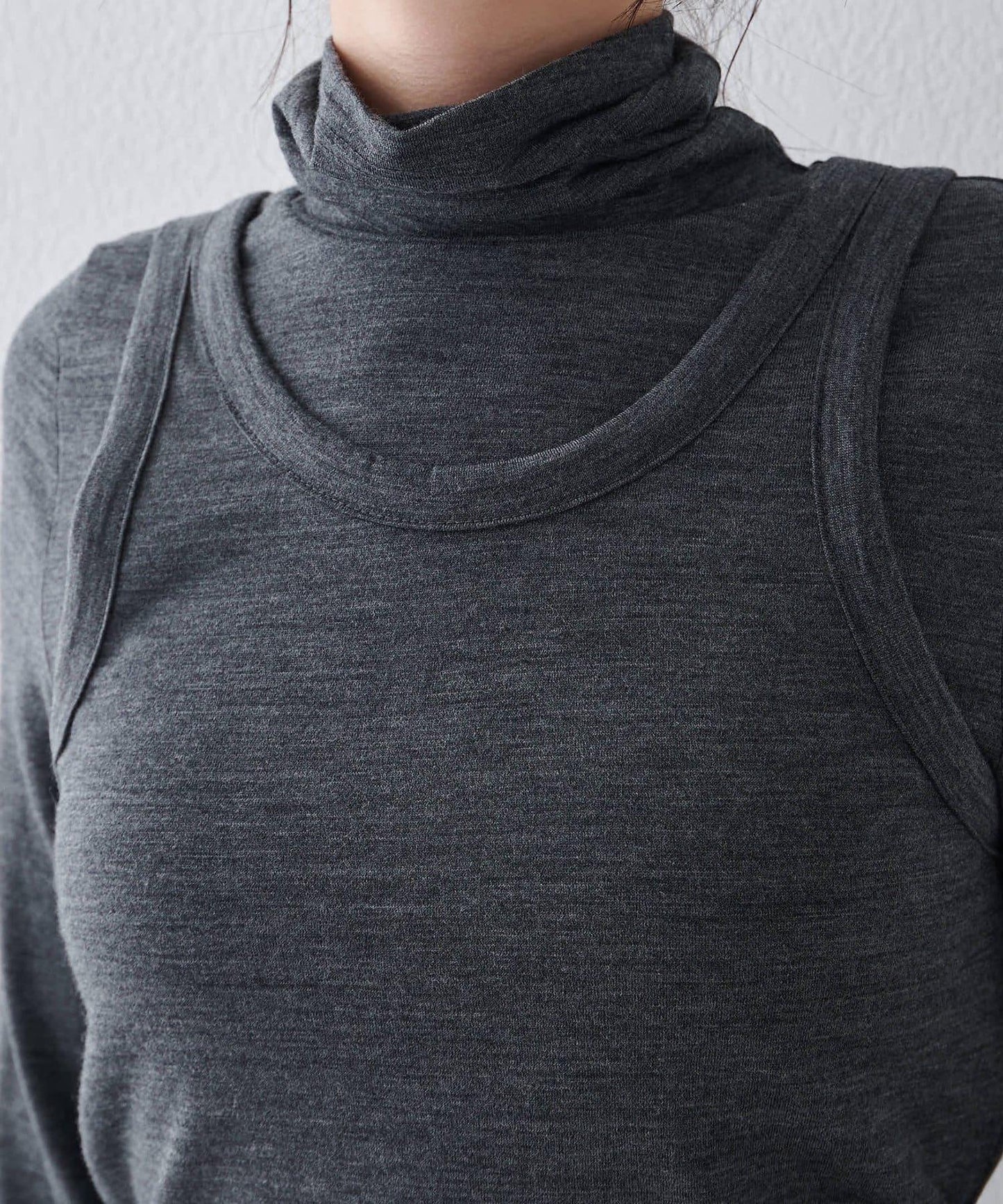 高領無袖套頭衫