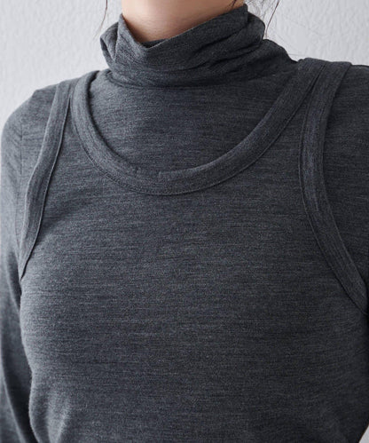 高領無袖套頭衫
