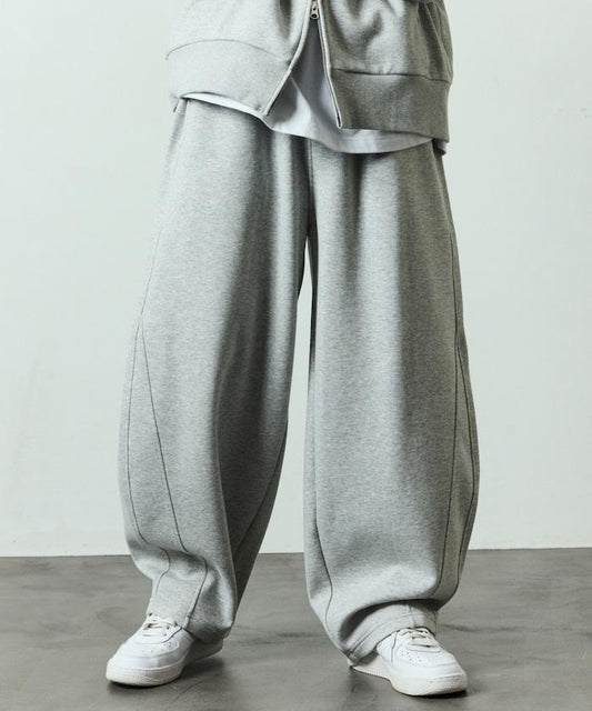 寬鬆版型粘合工藝桶型休閒褲