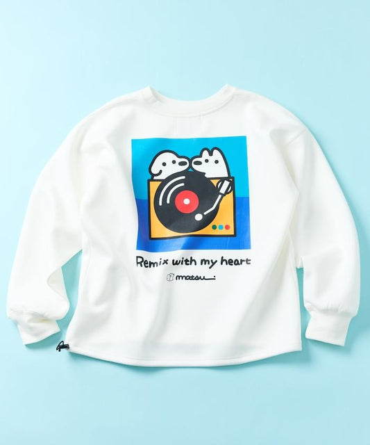 matsui×FREAK'S STORE 「レコード」抽繩後背印花圓領衛衣