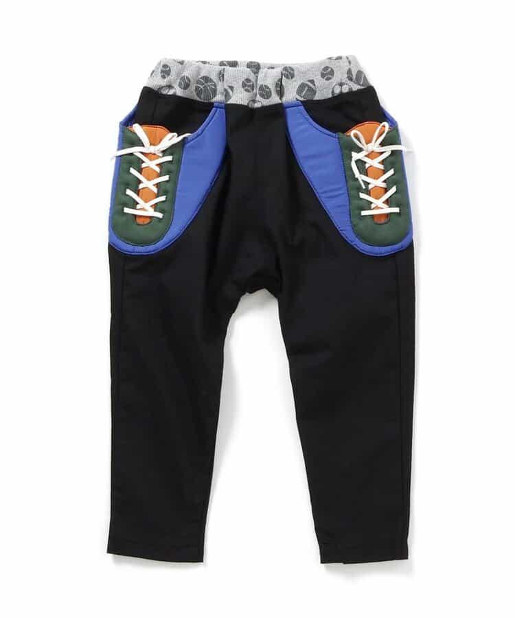 運動鞋口袋&臀部球形哈倫褲 十分褲長