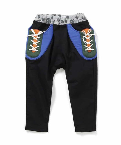 運動鞋口袋&臀部球形哈倫褲 十分褲長