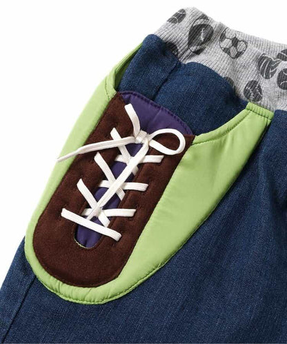 運動鞋口袋&臀部球形哈倫褲 十分褲長