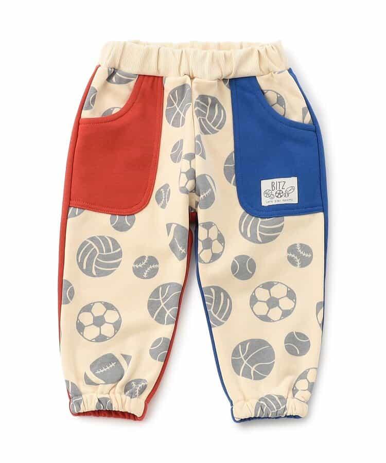 帶徽章多種球類圖案九分束腳褲