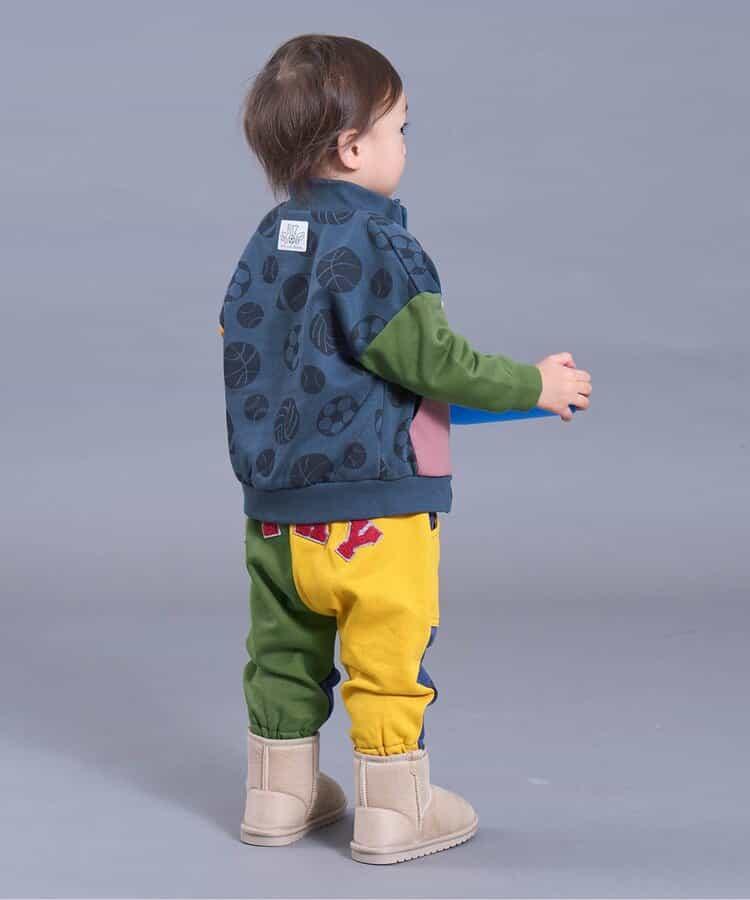 帶徽章多種球類圖案九分束腳褲