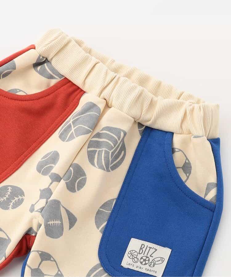 帶徽章多種球類圖案九分束腳褲