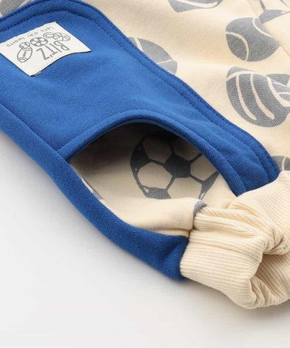 帶徽章多種球類圖案九分束腳褲