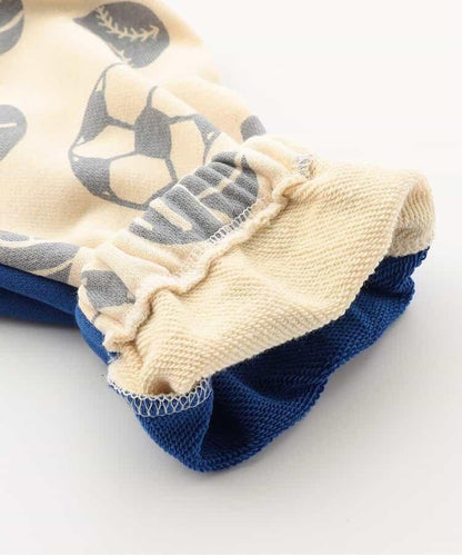 帶徽章多種球類圖案九分束腳褲