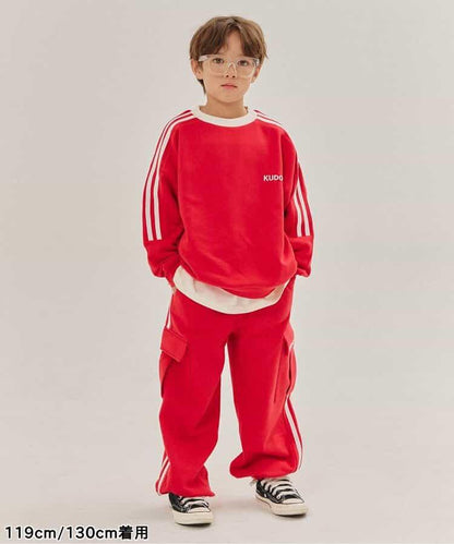 KUDOS 側邊條紋長褲（可成套搭配） 10分褲