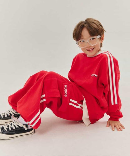 KUDOS 側邊條紋長褲（可成套搭配） 10分褲