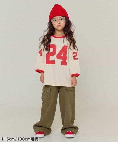 KUDOS拼色數字印花T恤