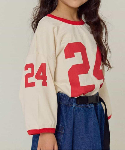 KUDOS拼色數字印花T恤