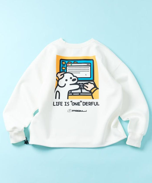 matsui×FREAK'S STORE 「WARNING」抽繩後背印花圓領衛衣