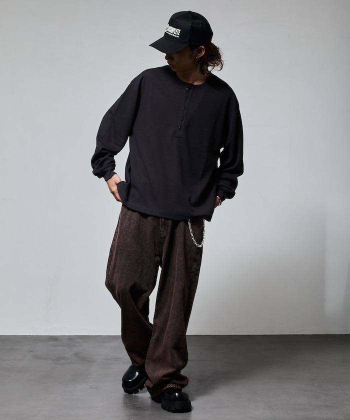 短款保暖亨利領T恤