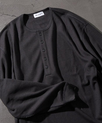 短款保暖亨利領T恤