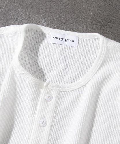 短款保暖亨利領T恤