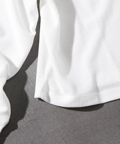 短款保暖亨利領T恤