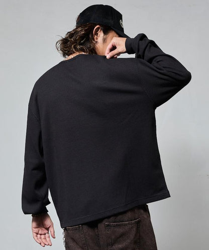 短款保暖亨利領T恤