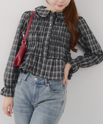 【RMAF】褶皺大翻領襯衫