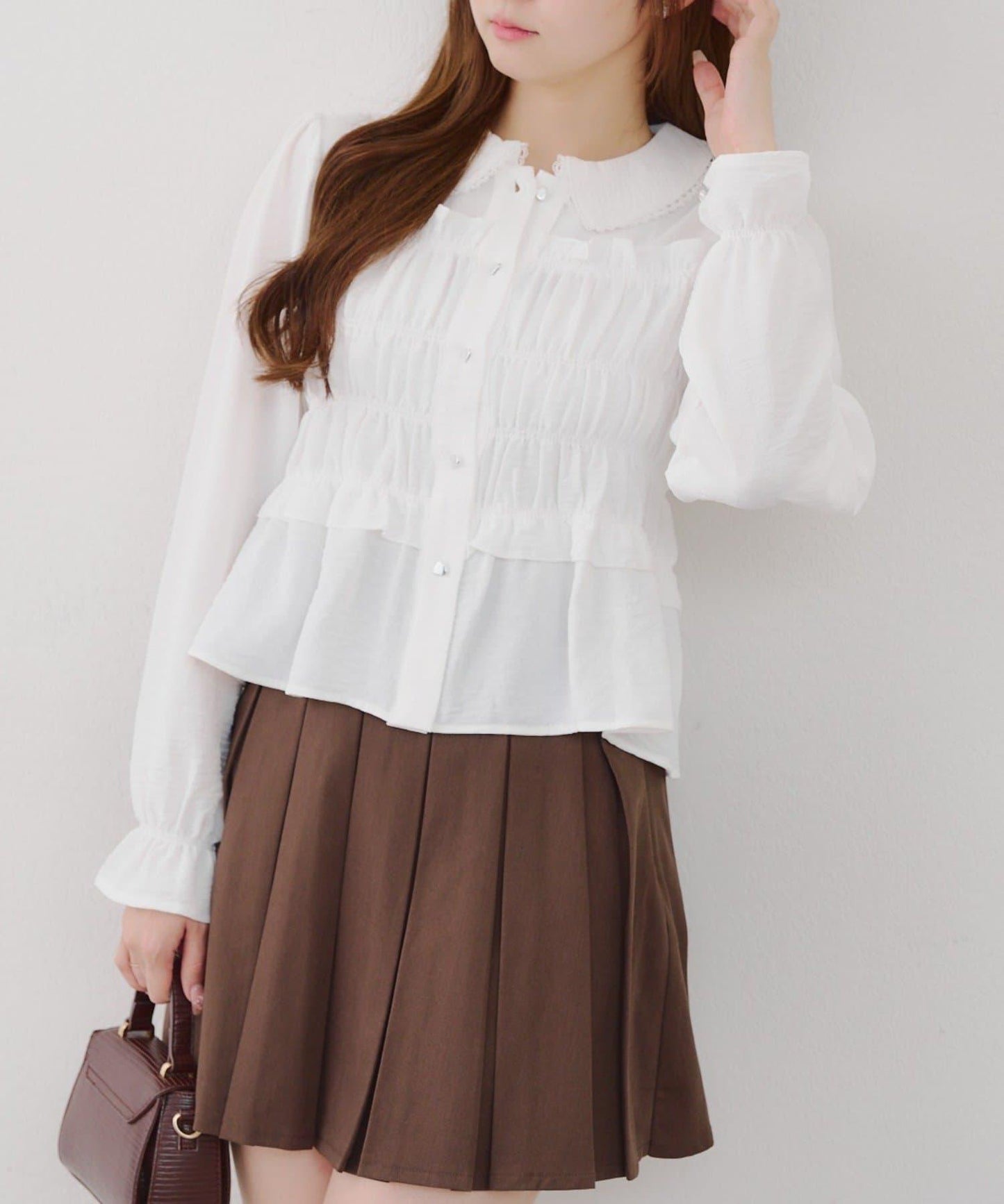 【RMAF】褶皺大翻領襯衫