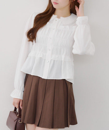 【RMAF】褶皺大翻領襯衫