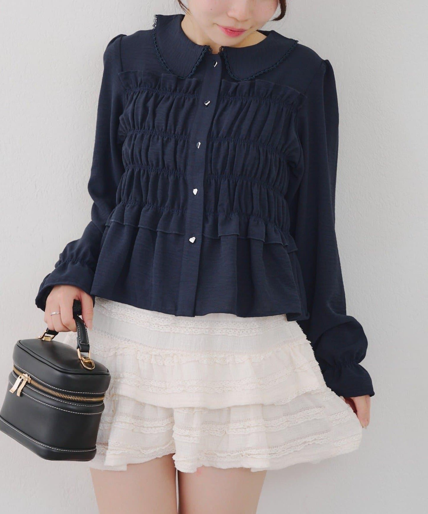 【RMAF】褶皺大翻領襯衫