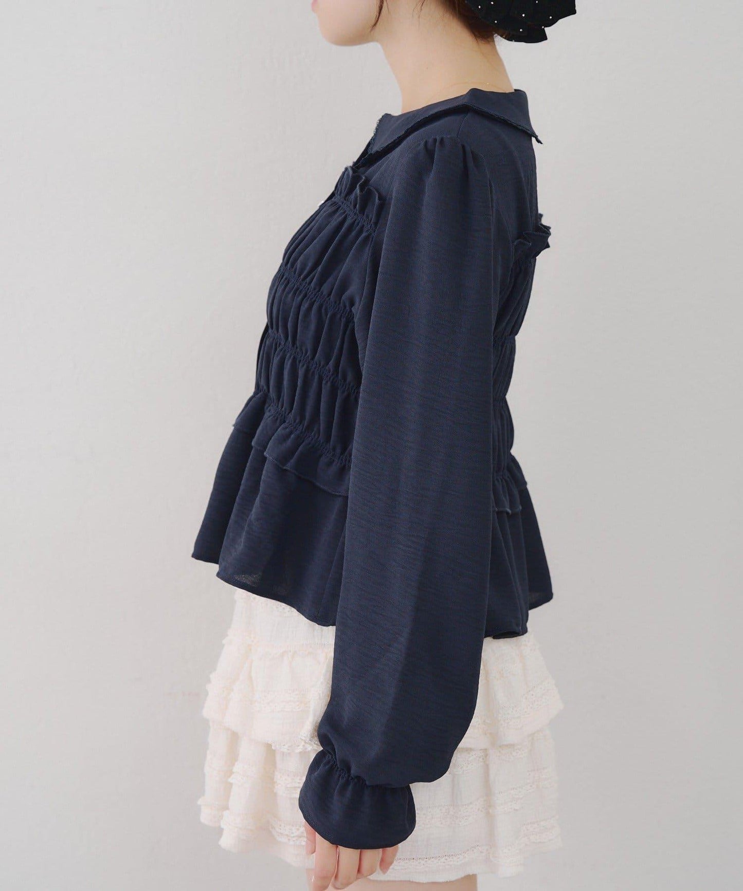 【RMAF】褶皺大翻領襯衫