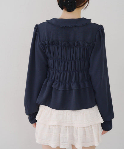 【RMAF】褶皺大翻領襯衫