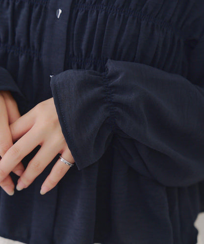 【RMAF】褶皺大翻領襯衫