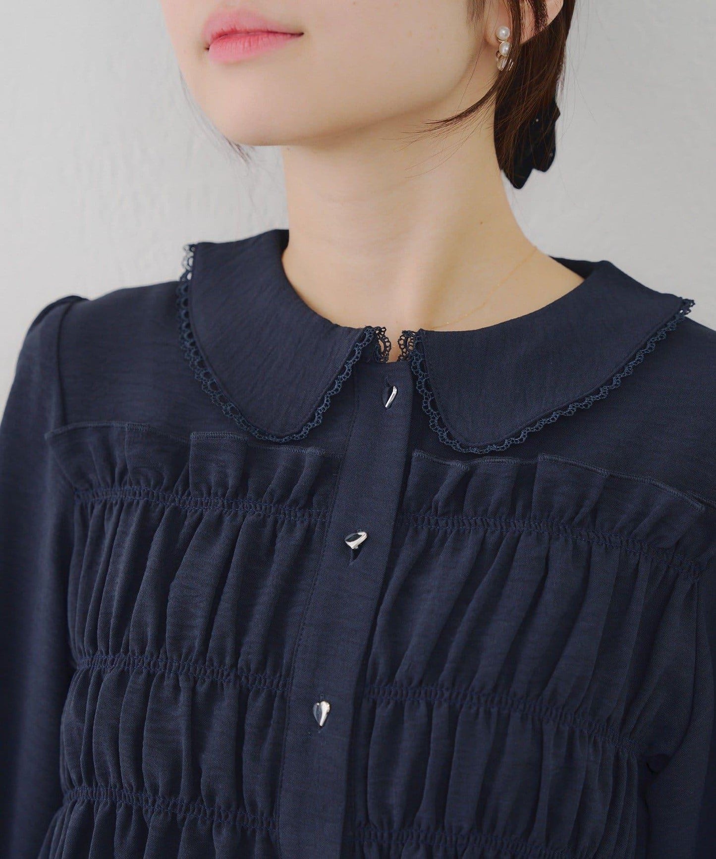 【RMAF】褶皺大翻領襯衫