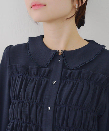 【RMAF】褶皺大翻領襯衫