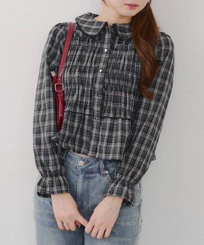 【RMAF】褶皺大翻領襯衫