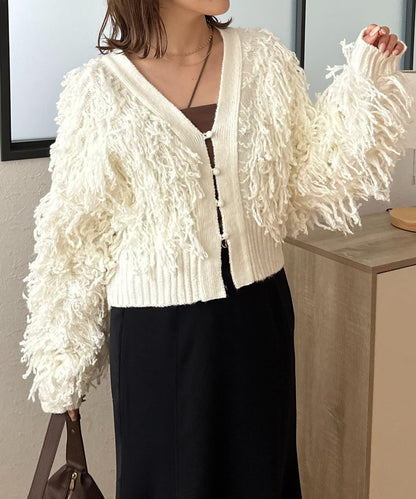 流蘇短款開衫