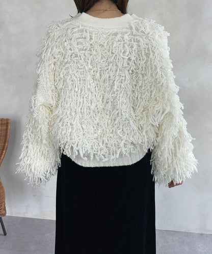 流蘇短款開衫