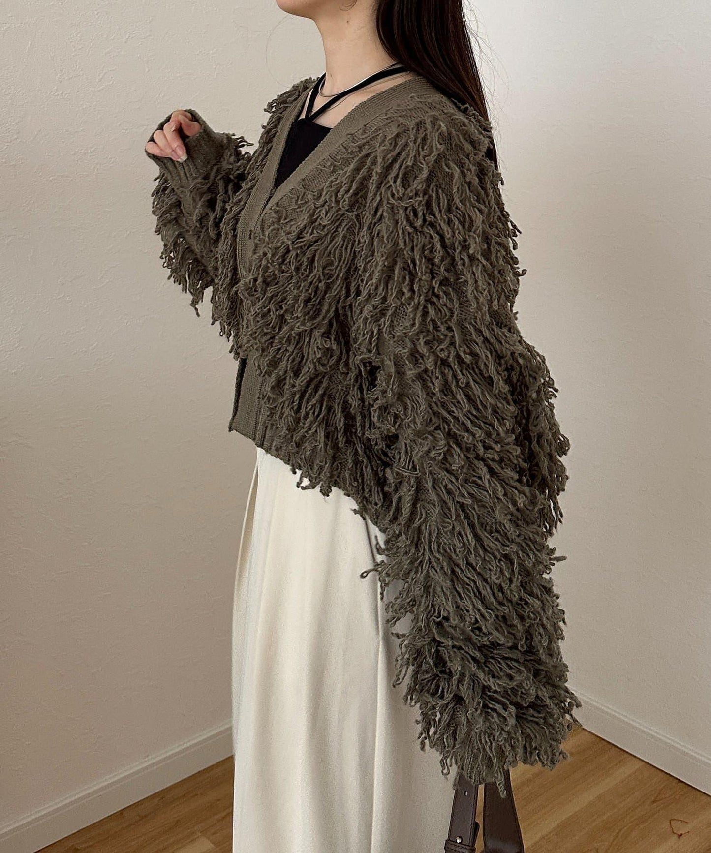 流蘇短款開衫