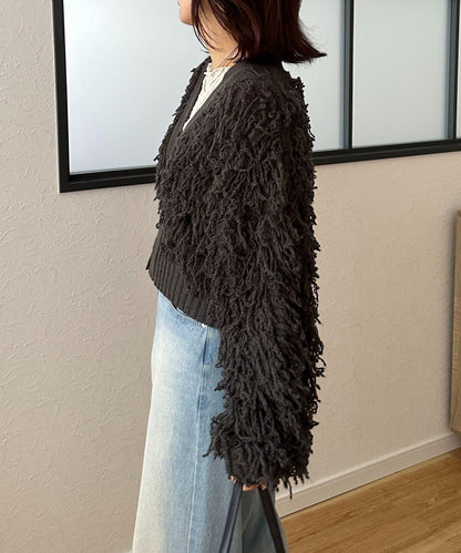 流蘇短款開衫