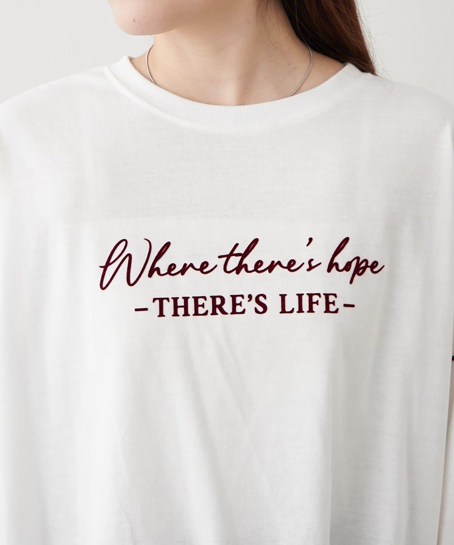 配色波浪邊長袖T恤