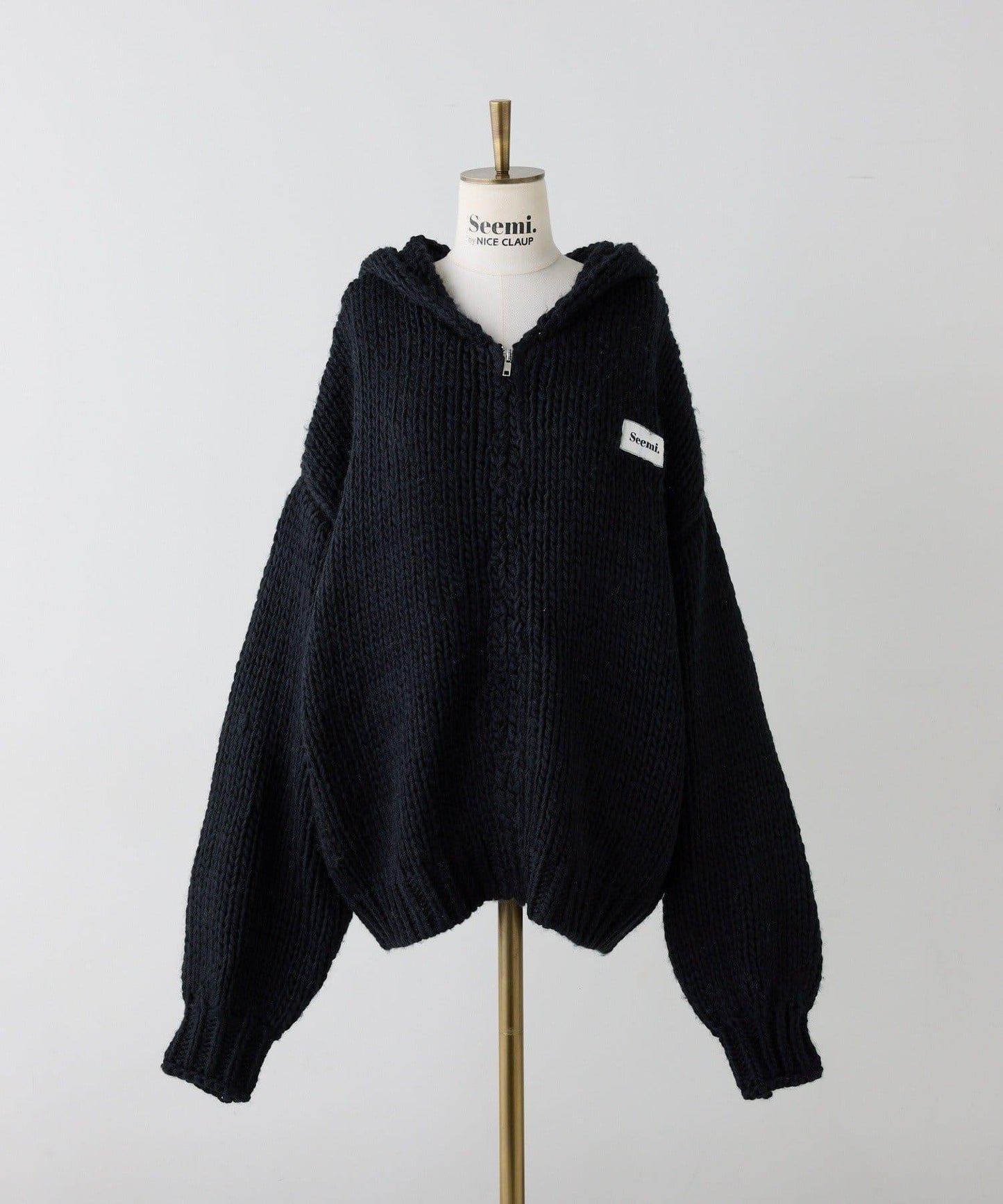 【Seemi.】粗針織連帽衫