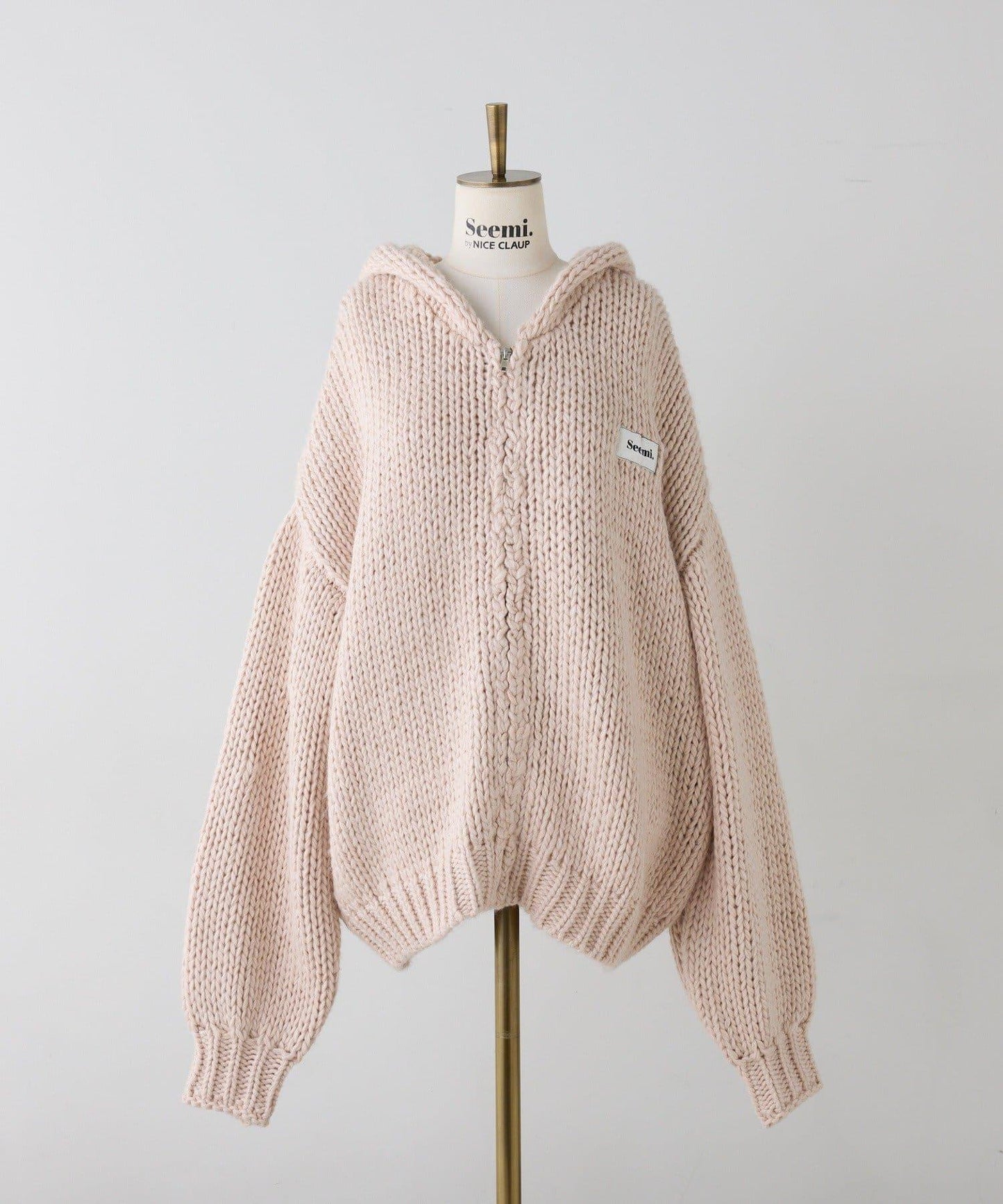 【Seemi.】粗針織連帽衫