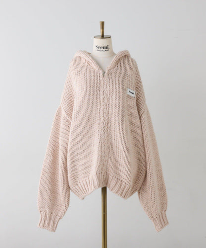 【Seemi.】粗針織連帽衫
